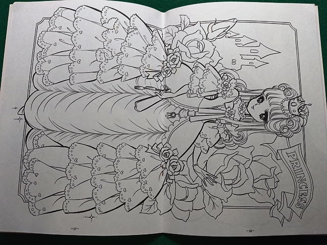 ショウワのぬりえ ドレスがいっぱい おひめさま あいかわ敬■昭和 レトロ ショウワノート 当時物 デッドストック■A-1_画像6