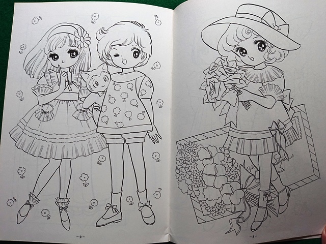 ぬりえ アップルシスターズ　PAPER ROCK（あいかわ敬？）■昭和 レトロ ショウワノート 当時物 デッドストック■A-7_画像5