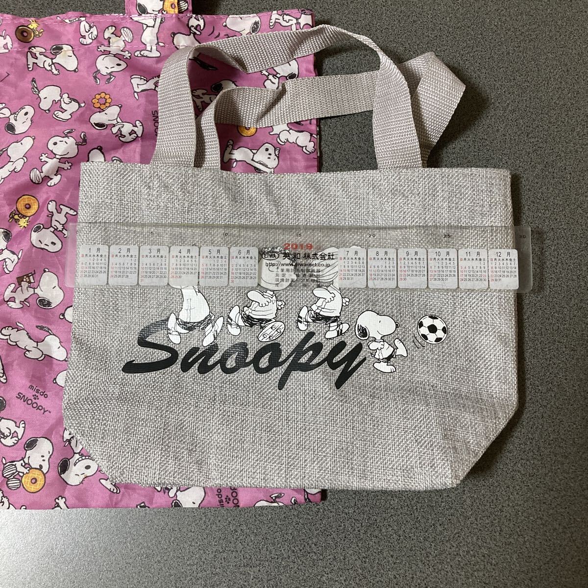美品 ミスド スヌーピー エコバッグ 2点セット ミスタードーナツ_画像2
