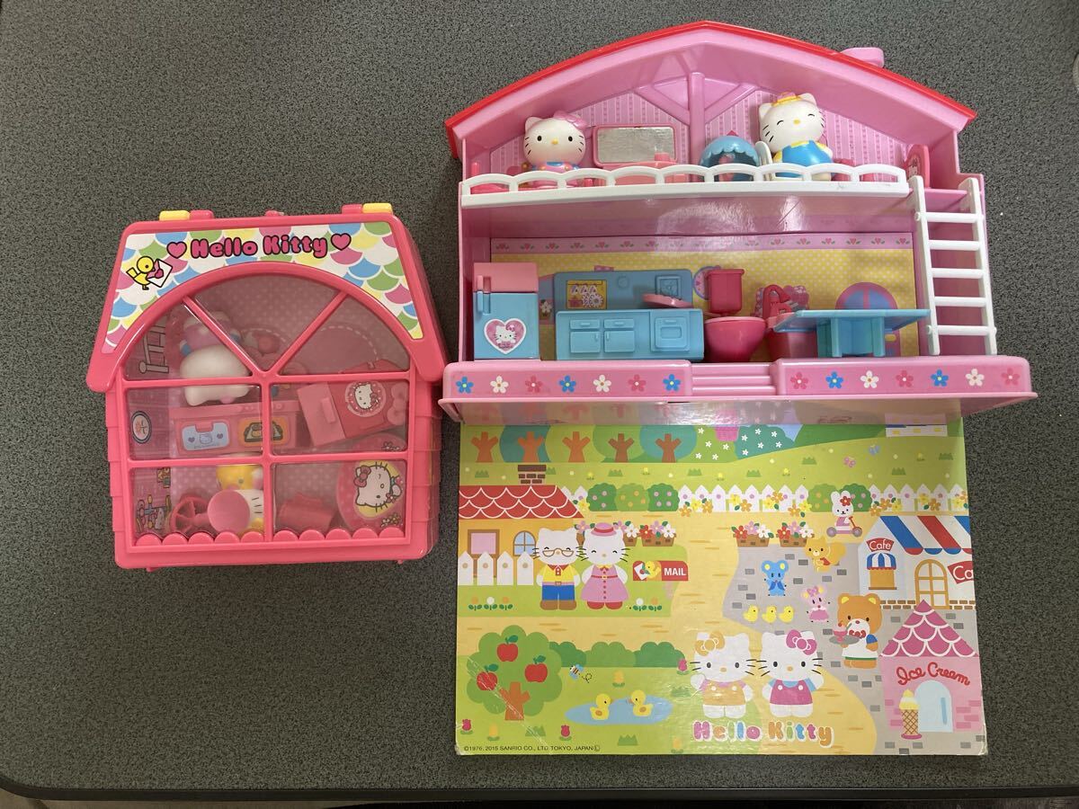 ハローキティ ドールハウス 2点セット サンリオ ソフビ_画像1