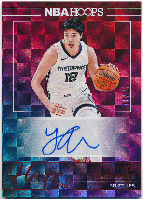 * Watanabe самец futoshi NBA 2024-25 Panini Hoops Ink Red Hot Signature Auto 25 листов ограничение автограф автограф авто Yuta Watanabe