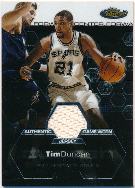 * Tim Duncan NBA 2002-03 Topps Finest Jersey 999 листов ограничение джерси карта tim* Dan can 