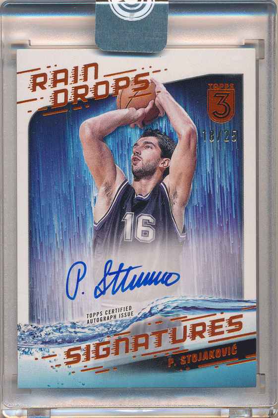 * Peja Stojakovic NBA 2020 Topps 3 Three Raindrops Signature Auto 25 листов ограничение прямой документ . автограф автограф авто peja* -тактный yako vi chi