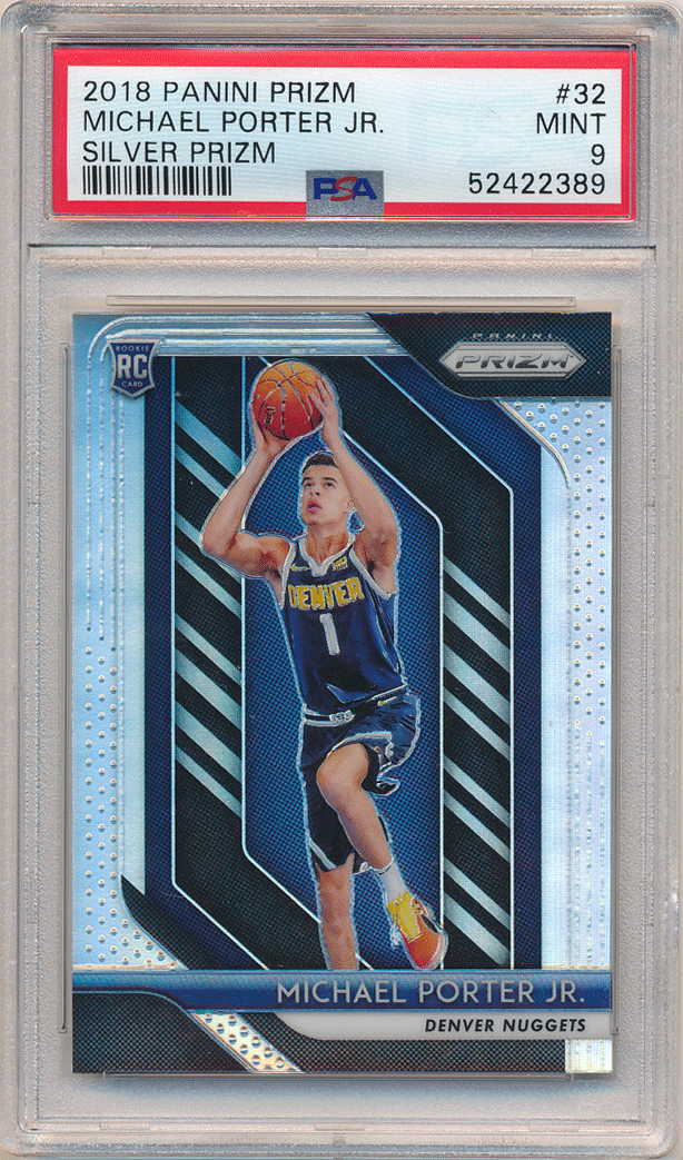* Michael Porter Jr. NBA 2018-19 Panini Prizm RC Rookie Silver Prizm PSA 9 rookie серебряный p ритм Michael * Porter * Junior 