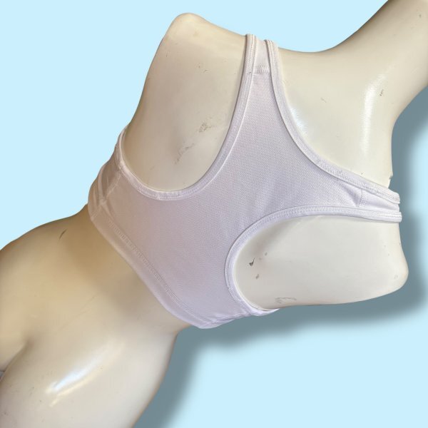 Mサイズ NIKE ナイキ スポーツブラ 白 DRI-FIT フィットネス 陸上 使用感あり_画像3