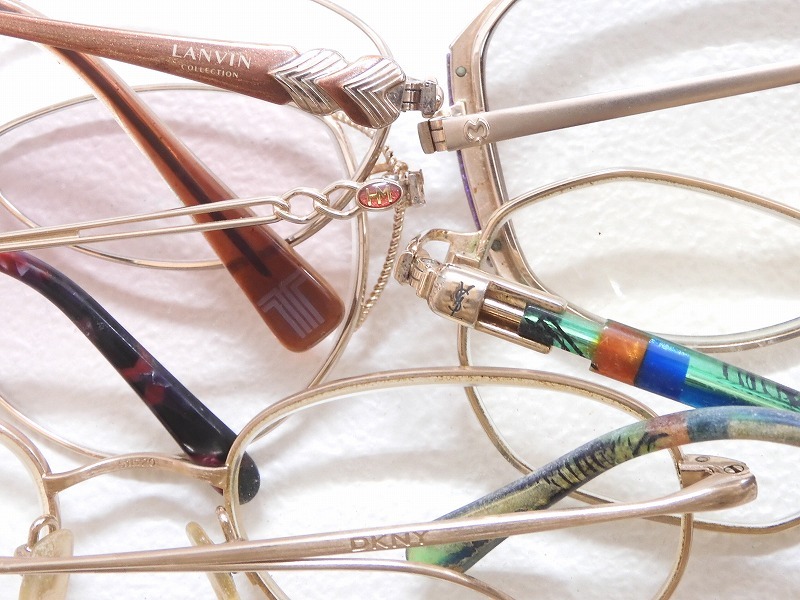 2511-0064●宝市/YSL/ランバン/ハナエモリ/DKNY他/カラーレンズ含/メガネ/5点組/ケース付含/まとめて(梱包サイズ80)_画像7