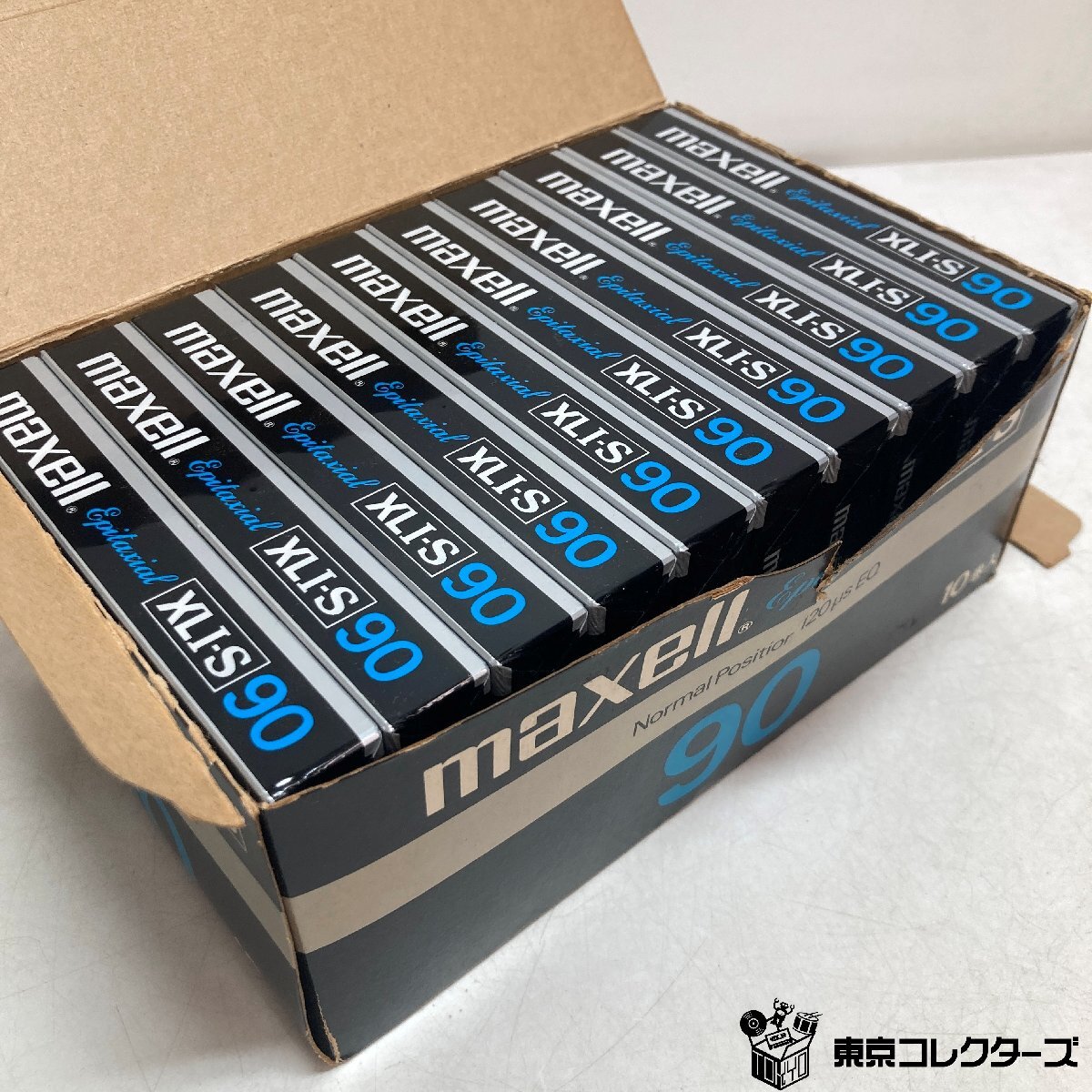 [ нераспечатанный совместно 10шт.@]mak cell кассетная лента XLI-S 90 обычный poji John { в коробке / трещина есть }Normal Position 120μs сырой лента *