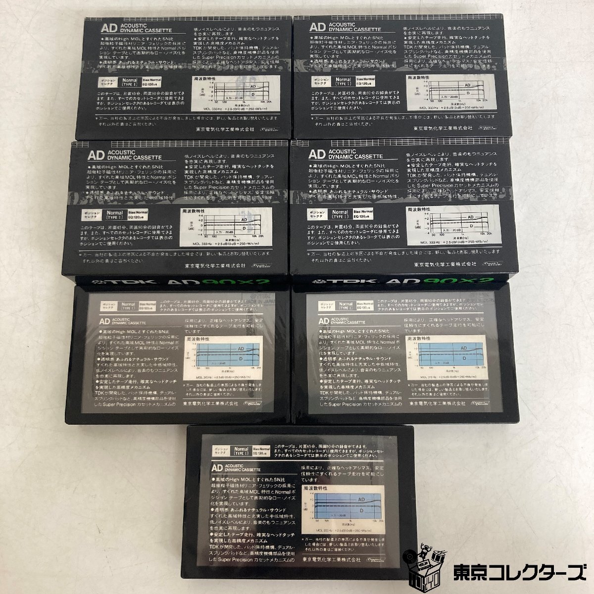 [ нераспечатанный совместно 1 1 шт. ]TDK кассетная лента AD90 обычный poji John Normal Position TYPEⅠ EQ:120μs 2pack×4set+3шт.@ сырой лента *