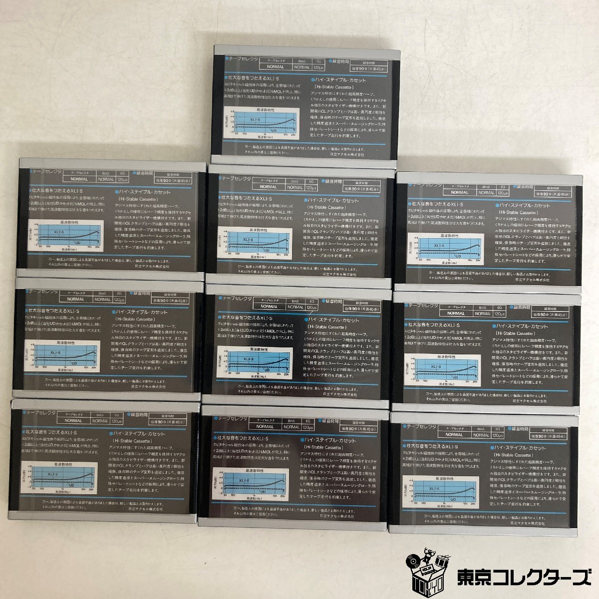 [ нераспечатанный совместно 10шт.@]mak cell кассетная лента XLI-S 90 обычный poji John { в коробке / трещина есть }Normal Position 120μs сырой лента *