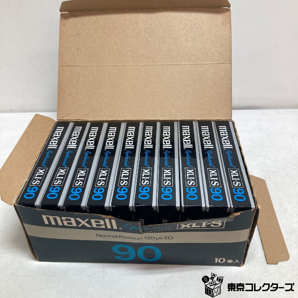 [ нераспечатанный совместно 10шт.@]mak cell кассетная лента XLI-S 90 обычный poji John { в коробке / трещина есть }Normal Position 120μs сырой лента *