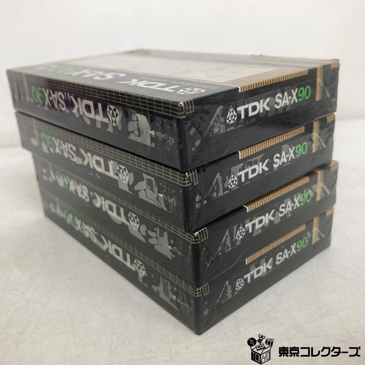 [ нераспечатанный совместно 4шт.@]TDK кассетная лента SA-X90 Hi Posi John High Position TYPEⅡ EQ:70μs сырой лента * shrink трещина есть *