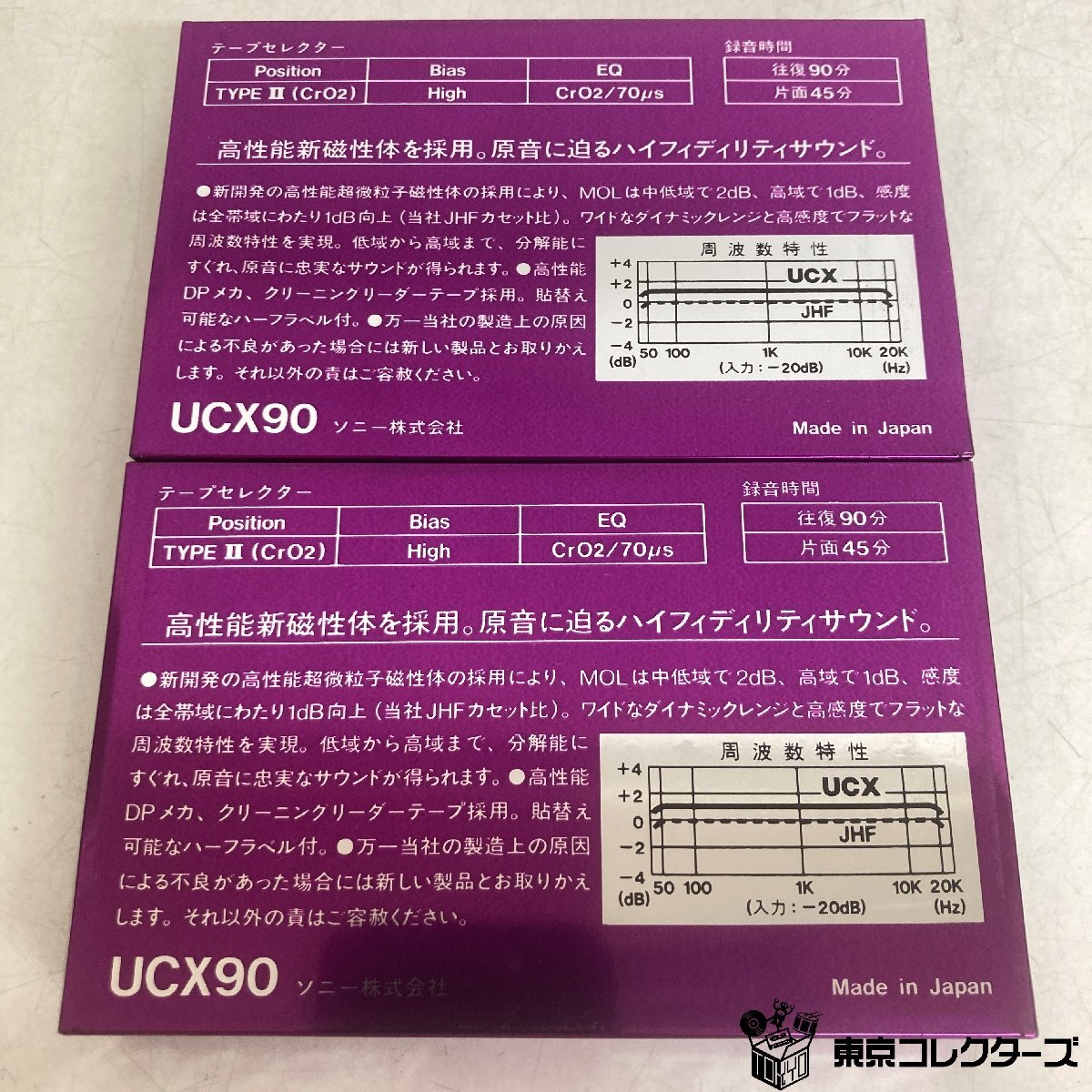 [ нераспечатанный совместно 2 шт ] Sony кассетная лента UCX90 TYPEⅡ(CrO2) Hi Posi John High Position 70μs сырой лента SONY*