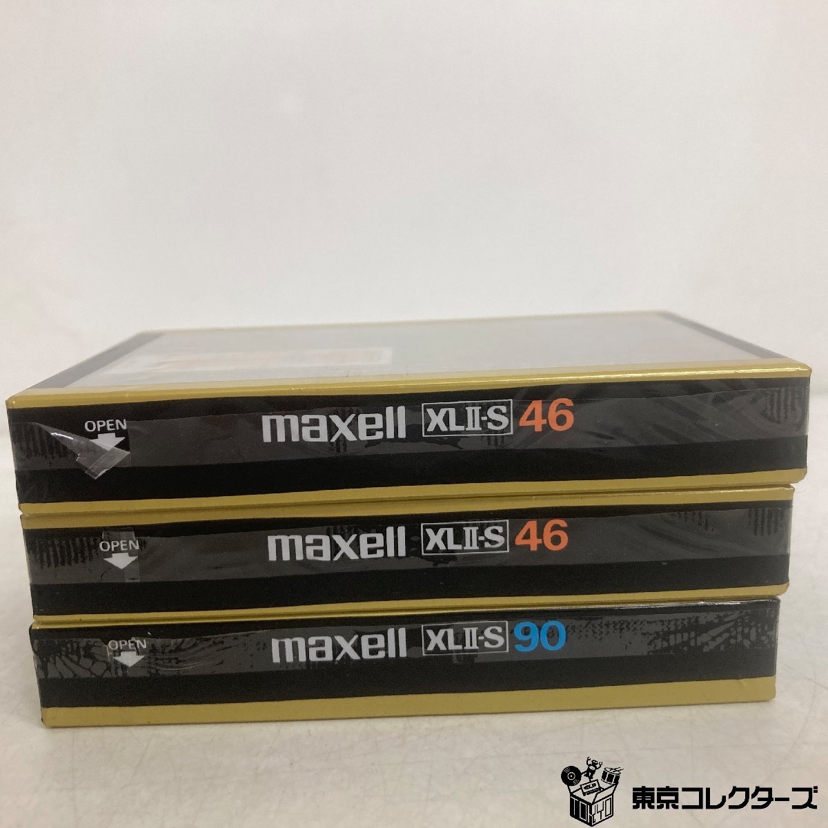 [ нераспечатанный совместно 3шт.@]mak cell кассетная лента XLⅡ-S 46 90 Hi Posi John High Position 70μsEQ сырой лента maxell*