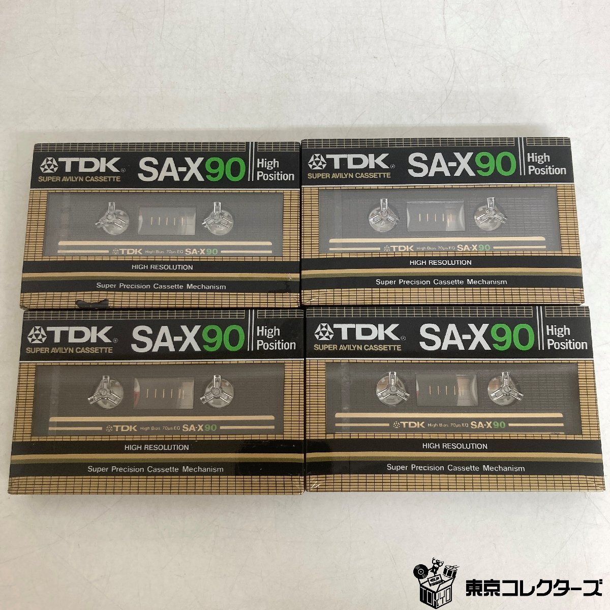 [ нераспечатанный совместно 4шт.@]TDK кассетная лента SA-X90 Hi Posi John High Position TYPEⅡ EQ:70μs сырой лента * shrink трещина есть *