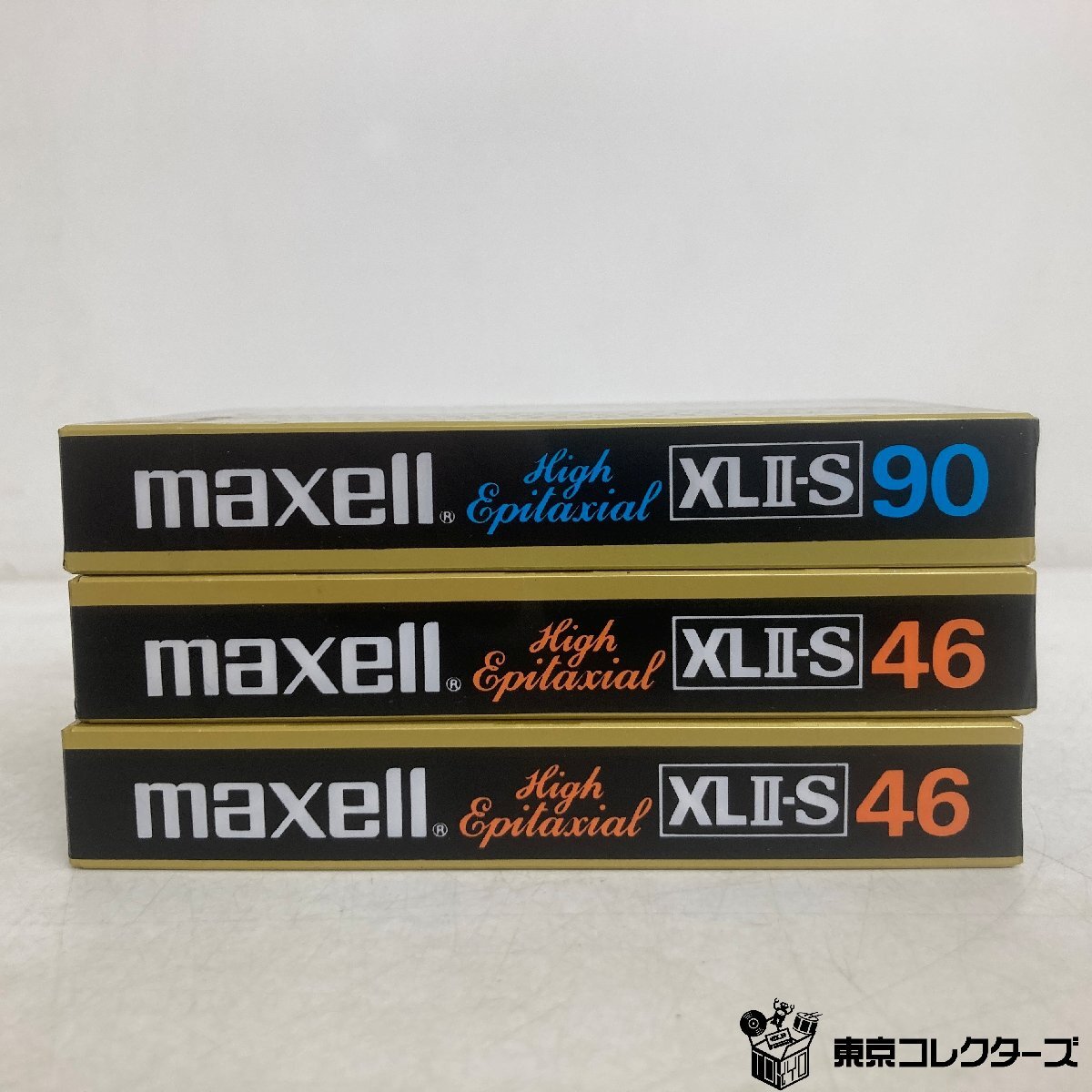 [ нераспечатанный совместно 3шт.@]mak cell кассетная лента XLⅡ-S 46 90 Hi Posi John High Position 70μsEQ сырой лента maxell*