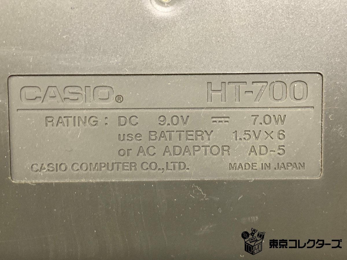 CASIO HT-700＜動作確認済み＞RAMカード RA-100付き カシオ 49鍵キーボード シンセサイザー MADE IN JAPAN ※引取り可 □_画像7