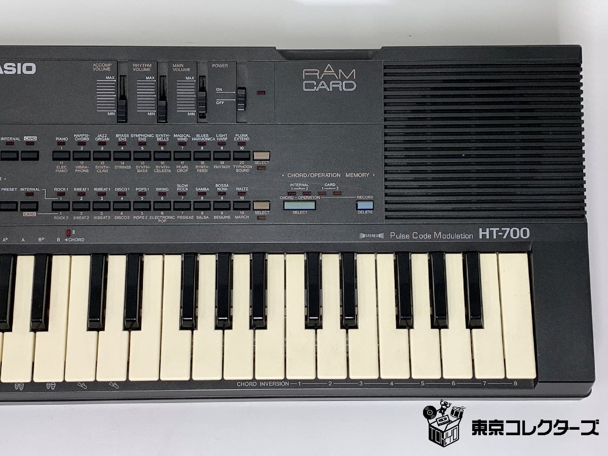 CASIO HT-700＜動作確認済み＞RAMカード RA-100付き カシオ 49鍵キーボード シンセサイザー MADE IN JAPAN ※引取り可 □_画像4