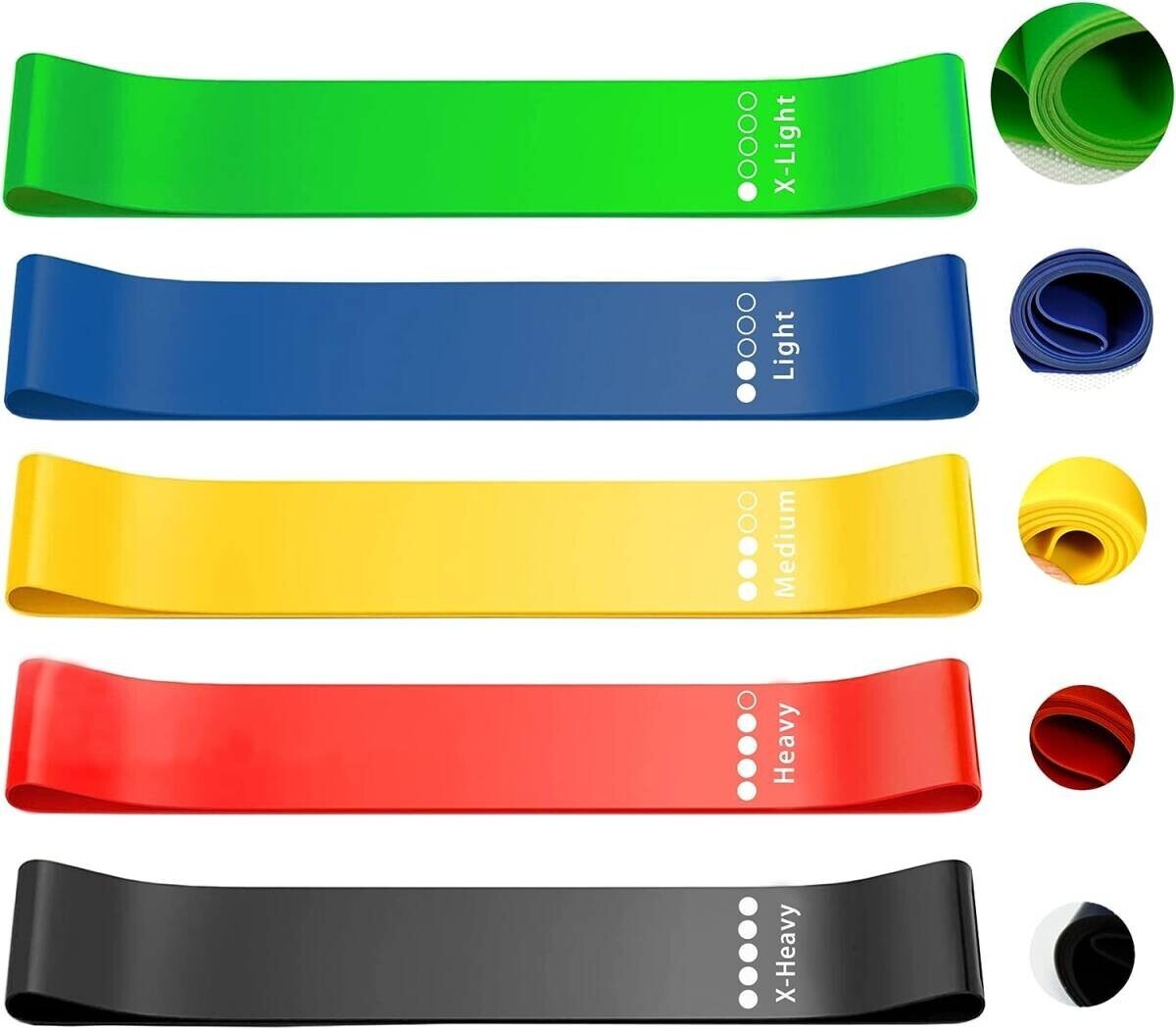 ■トレーニング チューブ エクササイズ ヨガ 5本セット ゴムバンド 自宅 筋トレ バンド(Y-095)_画像1