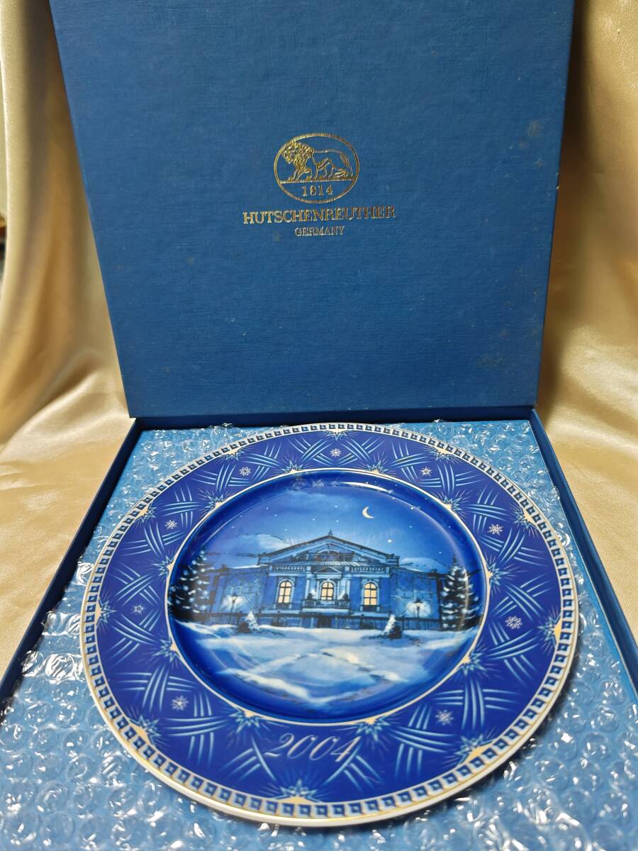 フッチェンロイター HUTSCHENREUTHER 2004年 クリスマスイヤープレート ドイツ 元箱 ギフト 径21.8cm_画像1