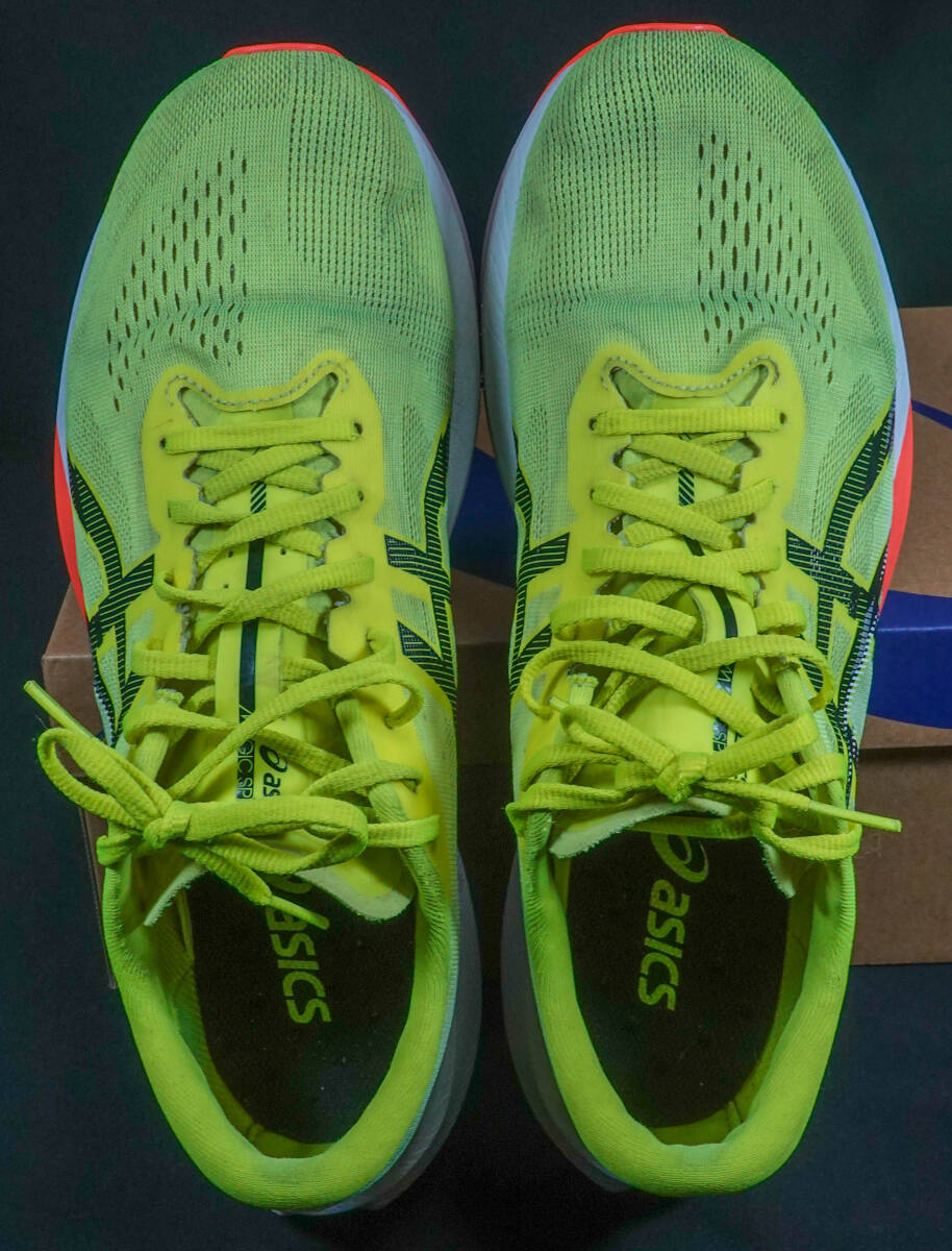 送料無料 ASICS アシックス MAGIC SPEED 4 メンズ ランニングシューズ 29.0 11.5 イエロー/ブラック 陸上マラソン長距離ジョギング_画像4