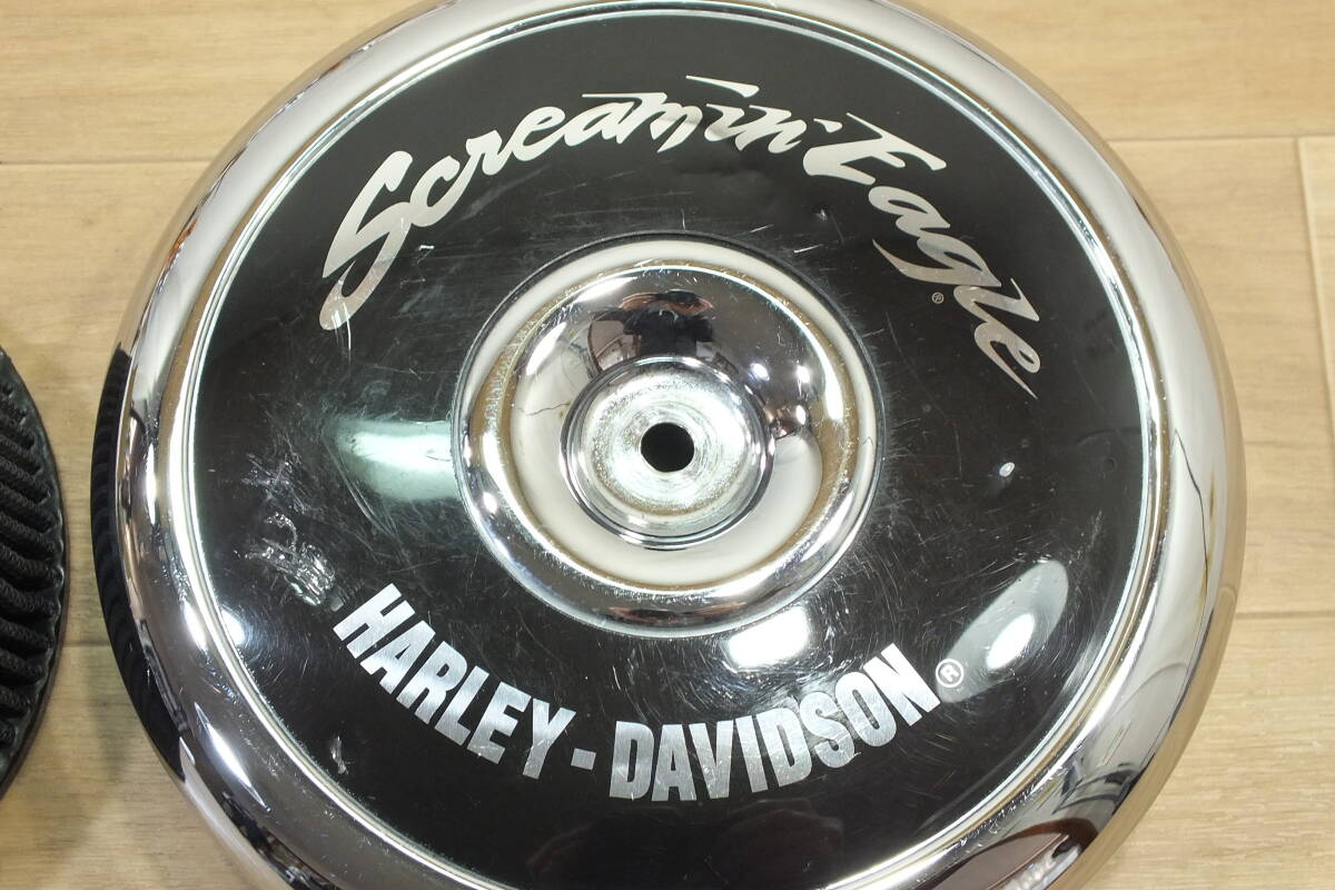 ◆　エボ ラウンド エアクリーナーカバー スクリーミンイーグル 中古品_画像2