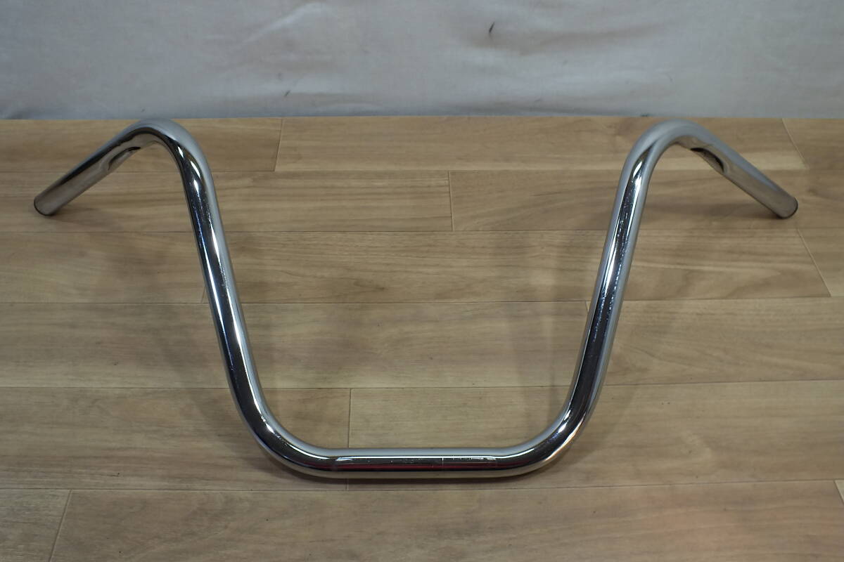 ◆ ハーレー インチ クローム社外 ワイグラ・ソフカス系・エイプ系ハンドル 幅82㎝高さ33㎝引き17㎝　ソフテイル_画像3