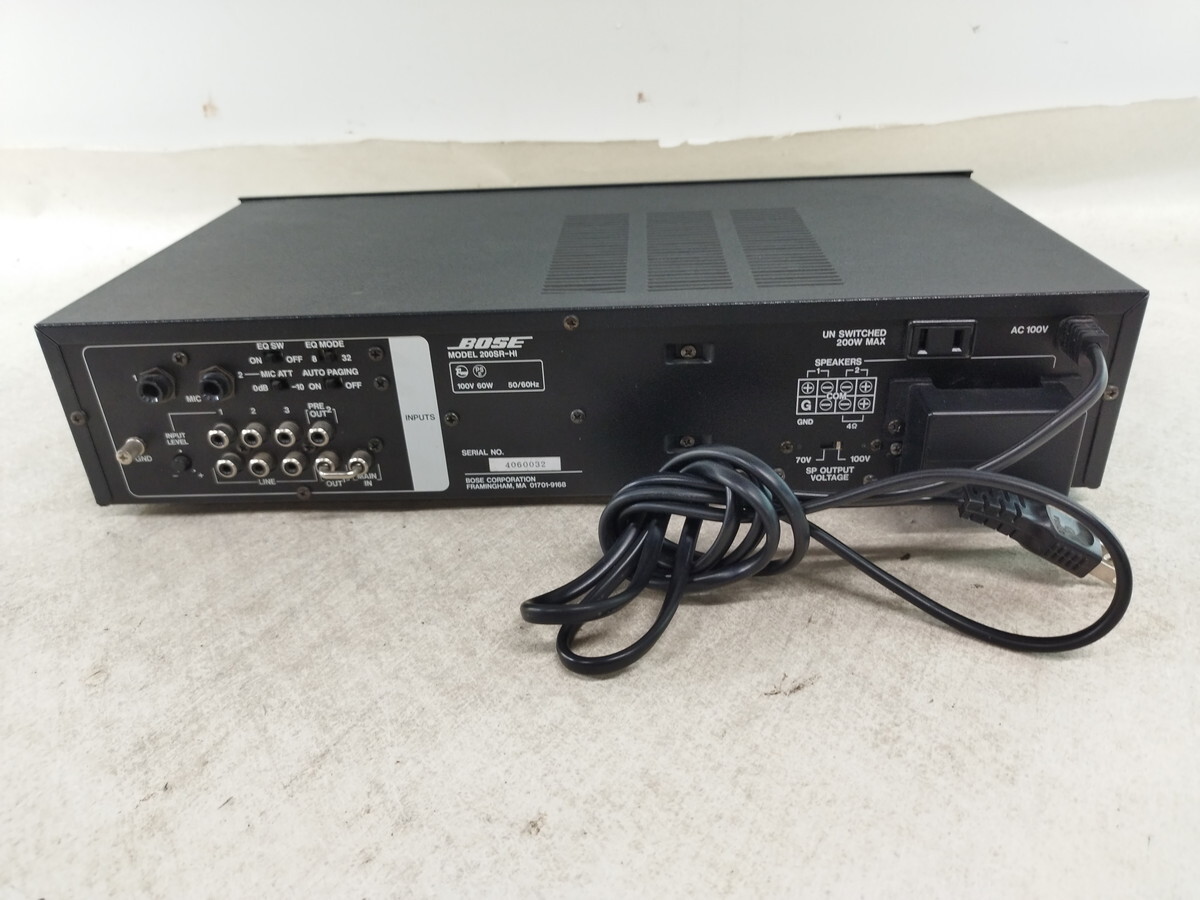a11-240 ■BOSE ボーズ 200SR-HI ハイインピーダンス対応 ミキサーアンプ_画像7
