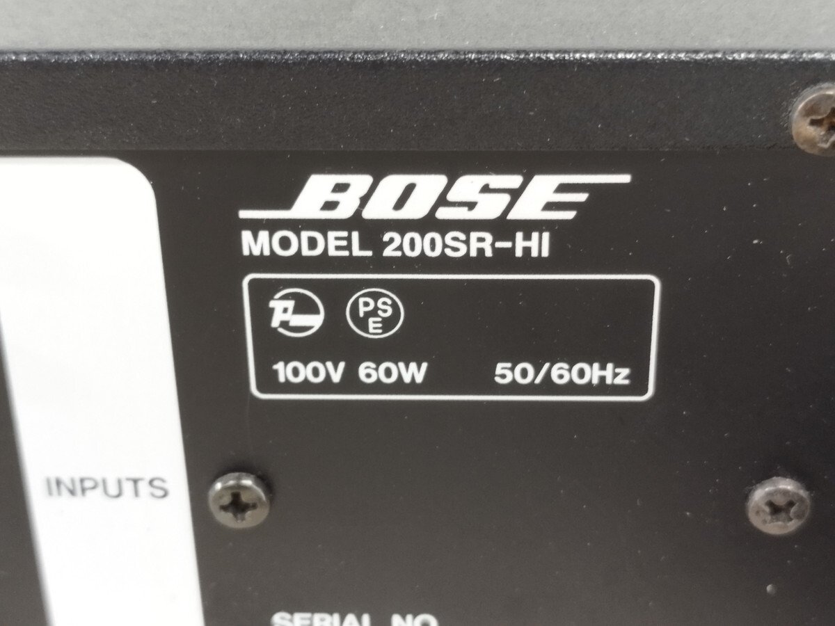 a11-240 ■BOSE ボーズ 200SR-HI ハイインピーダンス対応 ミキサーアンプ_画像8