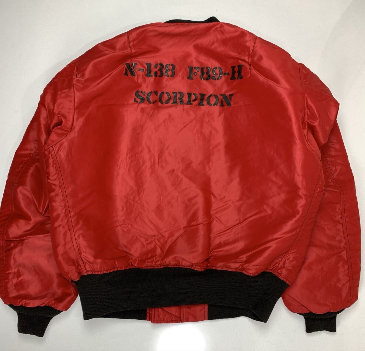 buzz rickson's Lサイズ フライトジャケット MA-1 バズリクソンズ 古着　レッド　_画像6