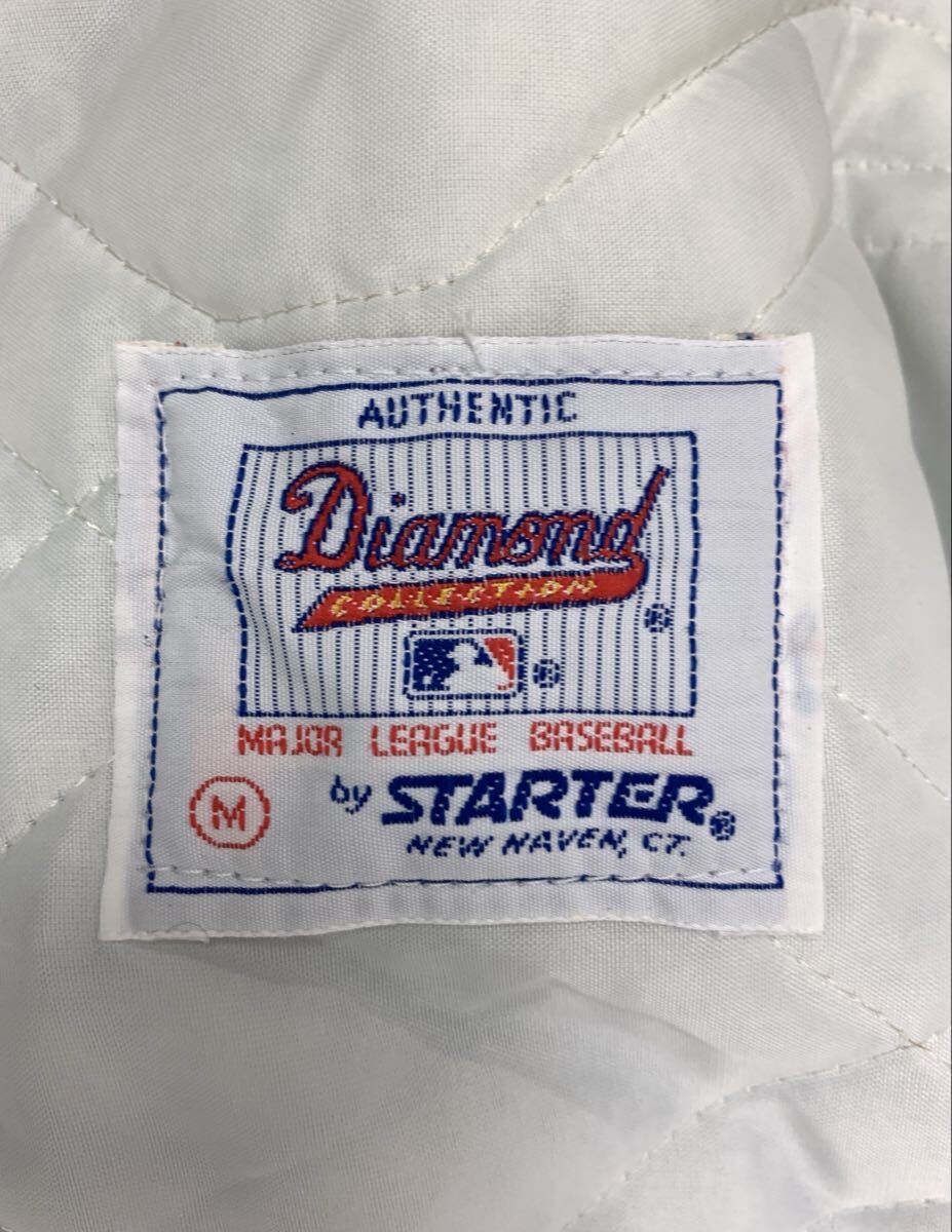 90s STARTER Mサイズ スタジャン MARLINS USA製 古着 刺繍 ターコイズ _画像3