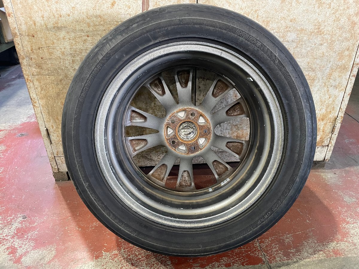 ★BS 夏 2022年製!! Y51 日産 フーガ　純正 18インチ ENKEI アルミ ホイール　4本　18×8J +43 PCD114.3 5穴 ハブ径66　245/50R18★_画像9