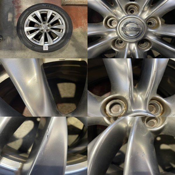 ★BS 夏 2022年製!! Y51 日産 フーガ　純正 18インチ ENKEI アルミ ホイール　4本　18×8J +43 PCD114.3 5穴 ハブ径66　245/50R18★_画像2