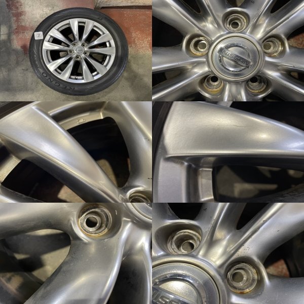 ★BS 夏 2022年製!! Y51 日産 フーガ　純正 18インチ ENKEI アルミ ホイール　4本　18×8J +43 PCD114.3 5穴 ハブ径66　245/50R18★_画像3