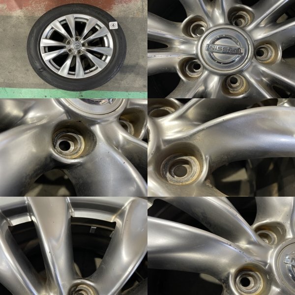 ★BS 夏 2022年製!! Y51 日産 フーガ　純正 18インチ ENKEI アルミ ホイール　4本　18×8J +43 PCD114.3 5穴 ハブ径66　245/50R18★_画像5