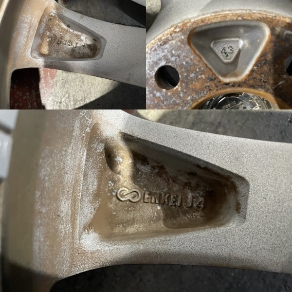 ★BS 夏 2022年製!! Y51 日産 フーガ　純正 18インチ ENKEI アルミ ホイール　4本　18×8J +43 PCD114.3 5穴 ハブ径66　245/50R18★_画像8