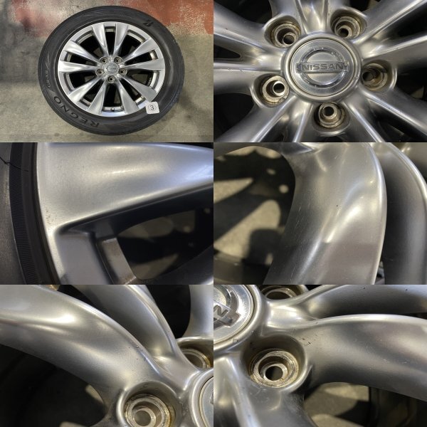 ★BS 夏 2022年製!! Y51 日産 フーガ　純正 18インチ ENKEI アルミ ホイール　4本　18×8J +43 PCD114.3 5穴 ハブ径66　245/50R18★_画像4