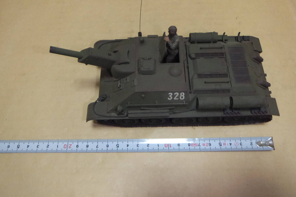 ソビエト 襲撃砲戦車 SU122　プラモデル 完成品　タミヤ？　約２３センチ_画像8
