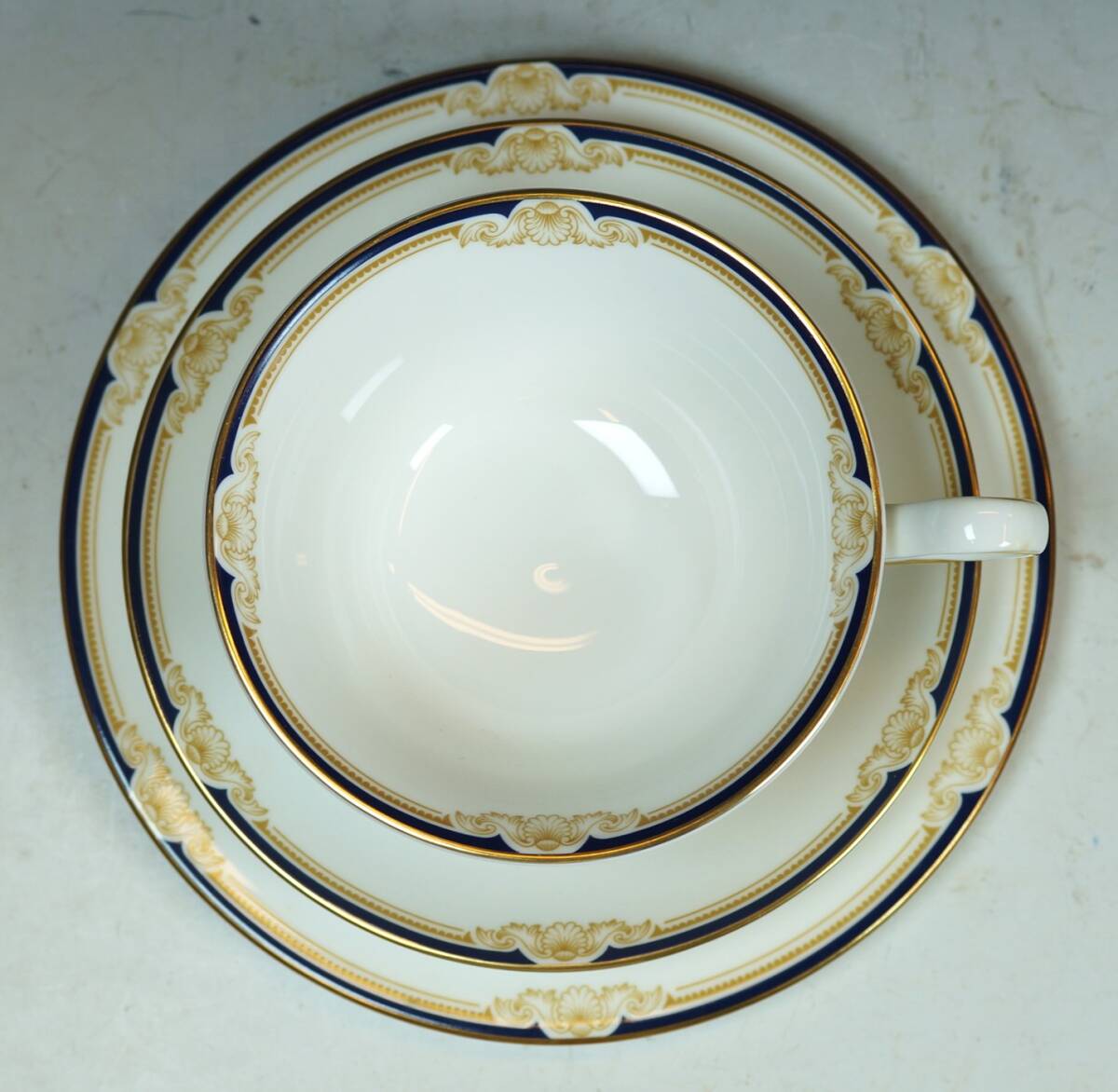 ☆壱☆ウェッジウッド WEDGWOOD キャベンディッシュ CAVENDISH ティー カップ&ソーサー/17.5cm ケーキプレート 18点set ☆_画像4