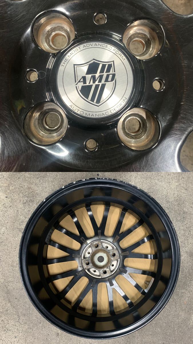 【ホイール4本セット】17インチ AMD アルミホイール ★ 4穴　PCD 100　ハブ径 67　17×5.5J+45【S17-10】_画像9