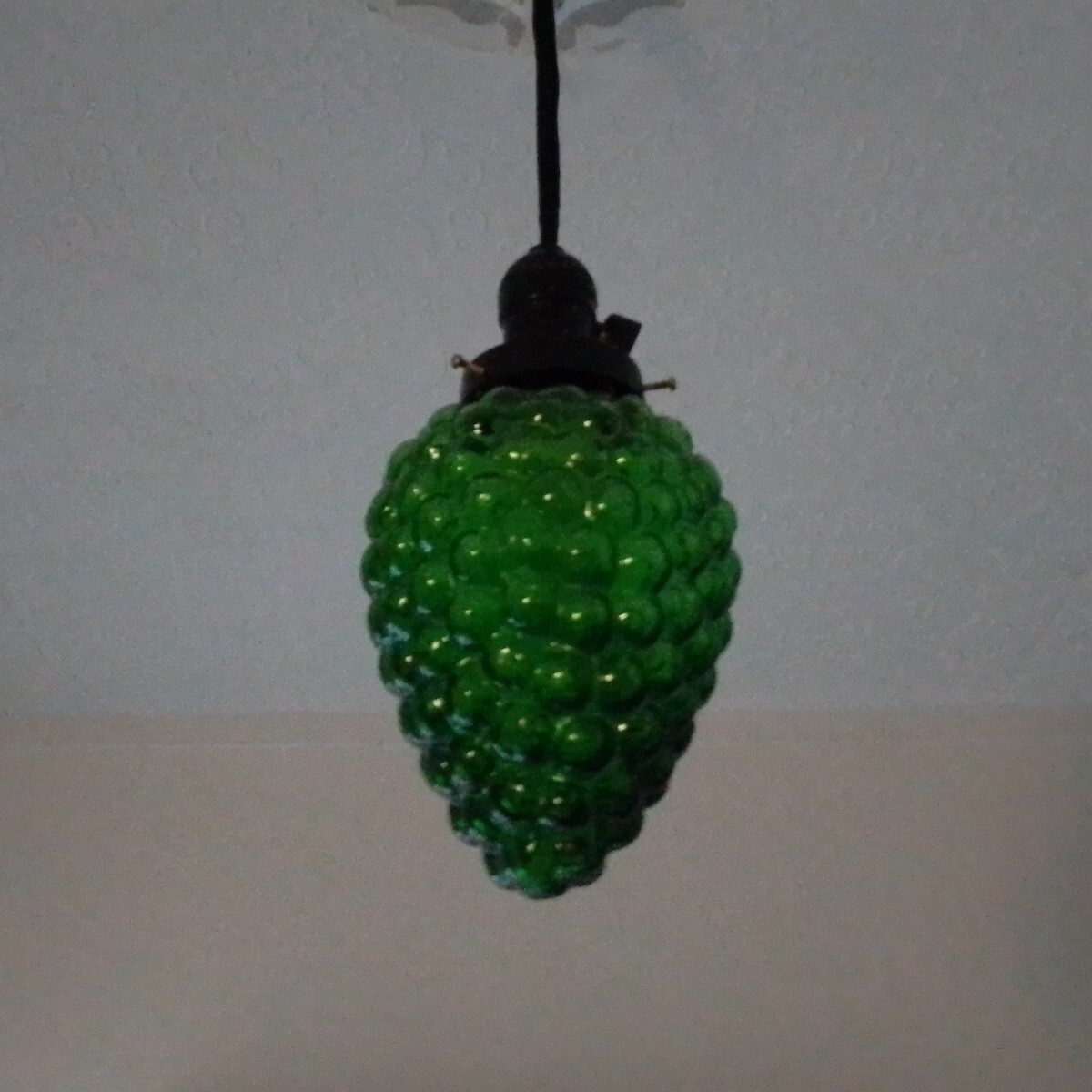 【ビンテージ】★年代物★シーリングライト★ペンダントライト★ぶどう★ガラス製★照明器具★レトロ★アンティーク_画像2