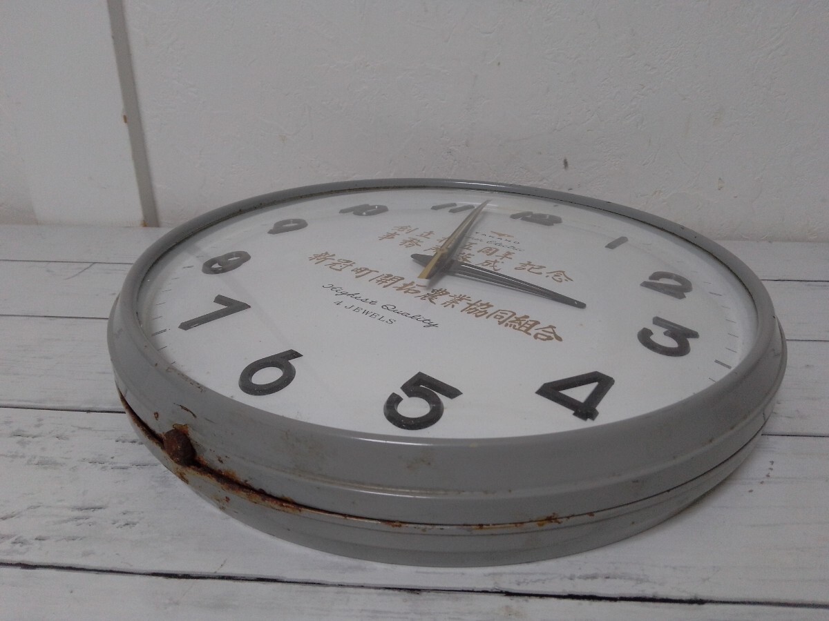 【ビンテージ】★タカノ★TAKANO★壁掛け時計★電池式★スチール★ドームガラス★レトロ★アンティーク_画像5