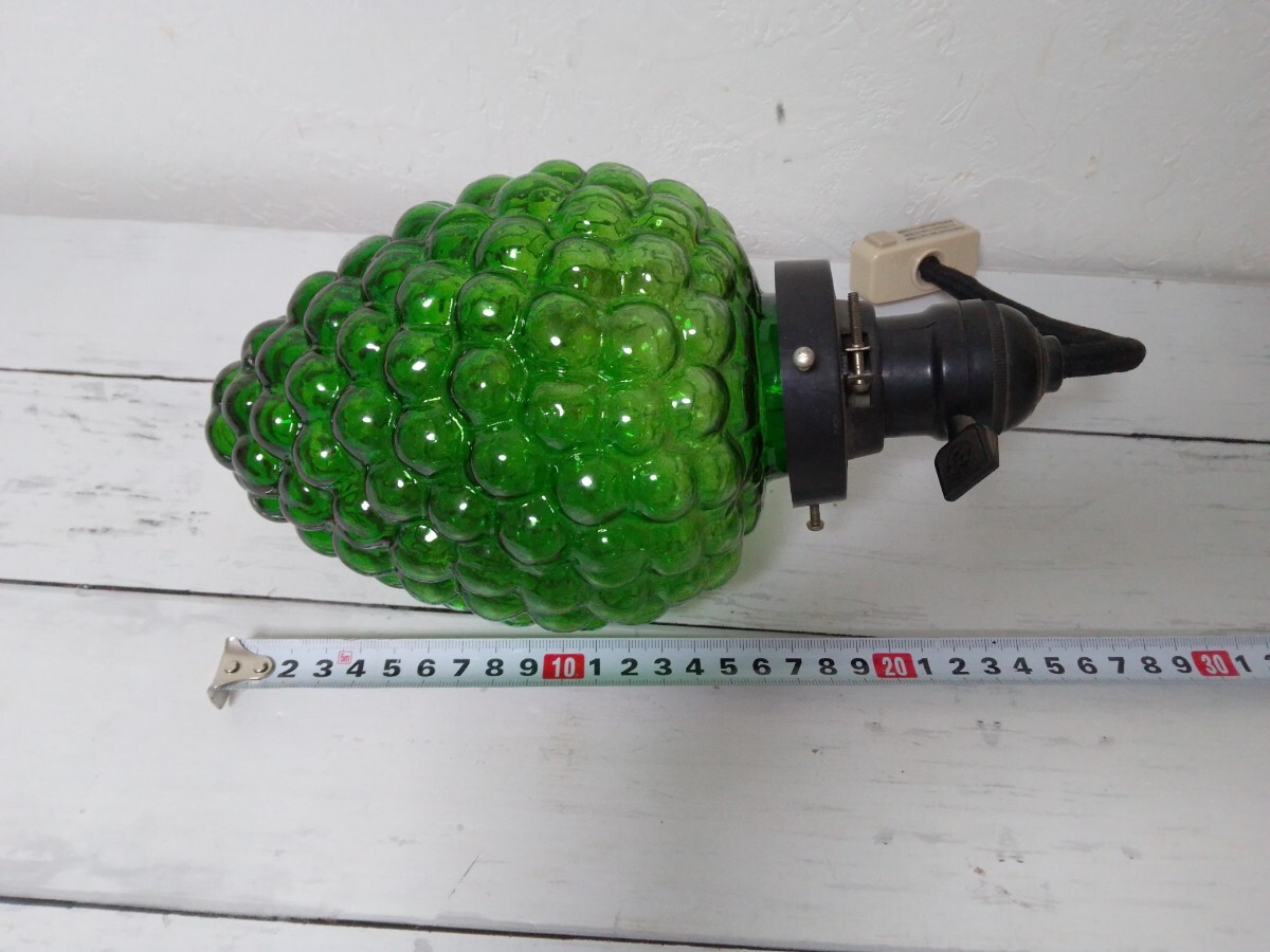 【ビンテージ】★年代物★シーリングライト★ペンダントライト★ぶどう★ガラス製★照明器具★レトロ★アンティーク_画像8