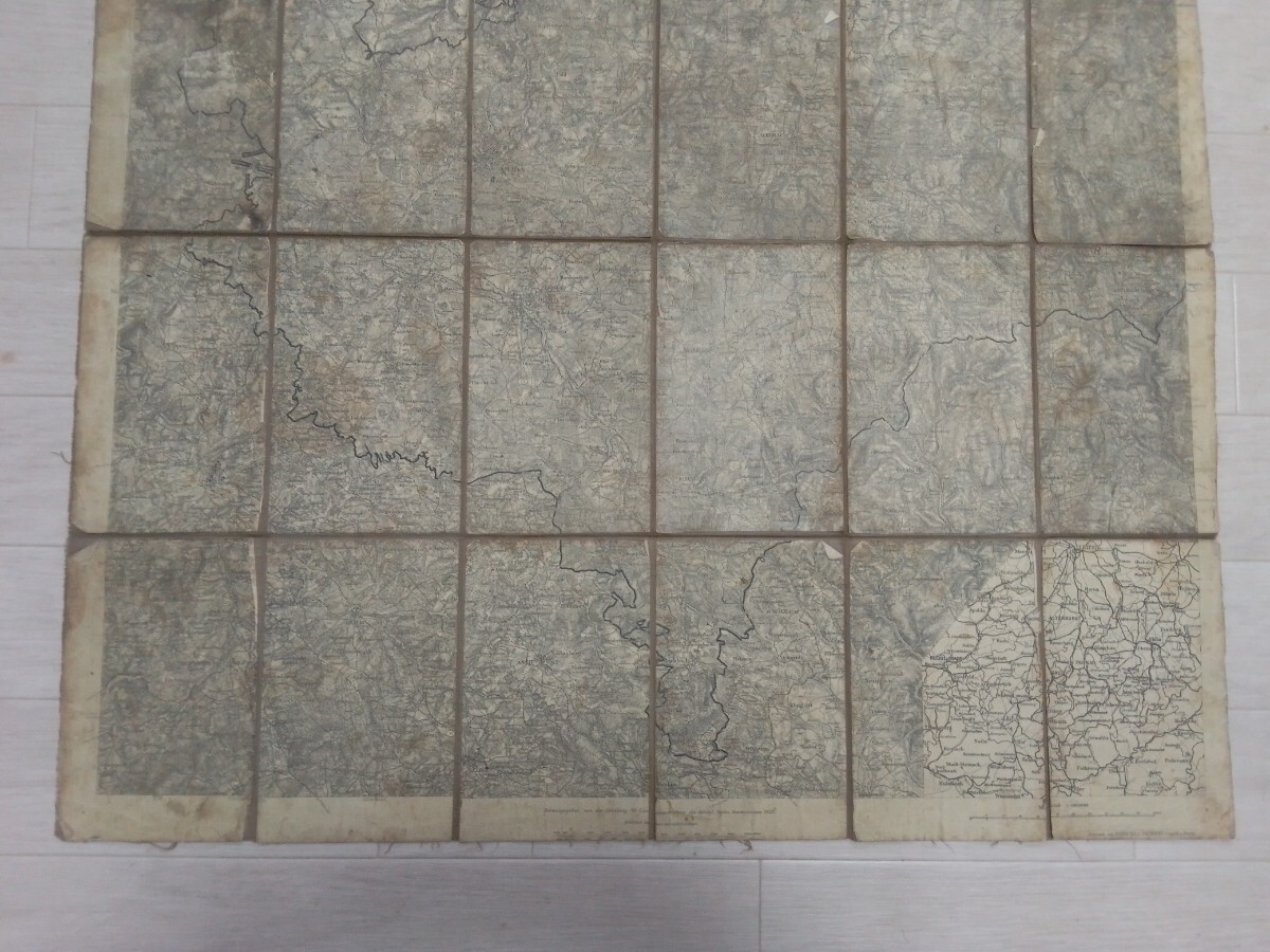 【ビンテージ】★古い地図★ドイツ軍 1913年 第 19 軍団 (第 2 カンザス州軍団) の秋季演習の地図★レトロ★アンティーク②_画像3