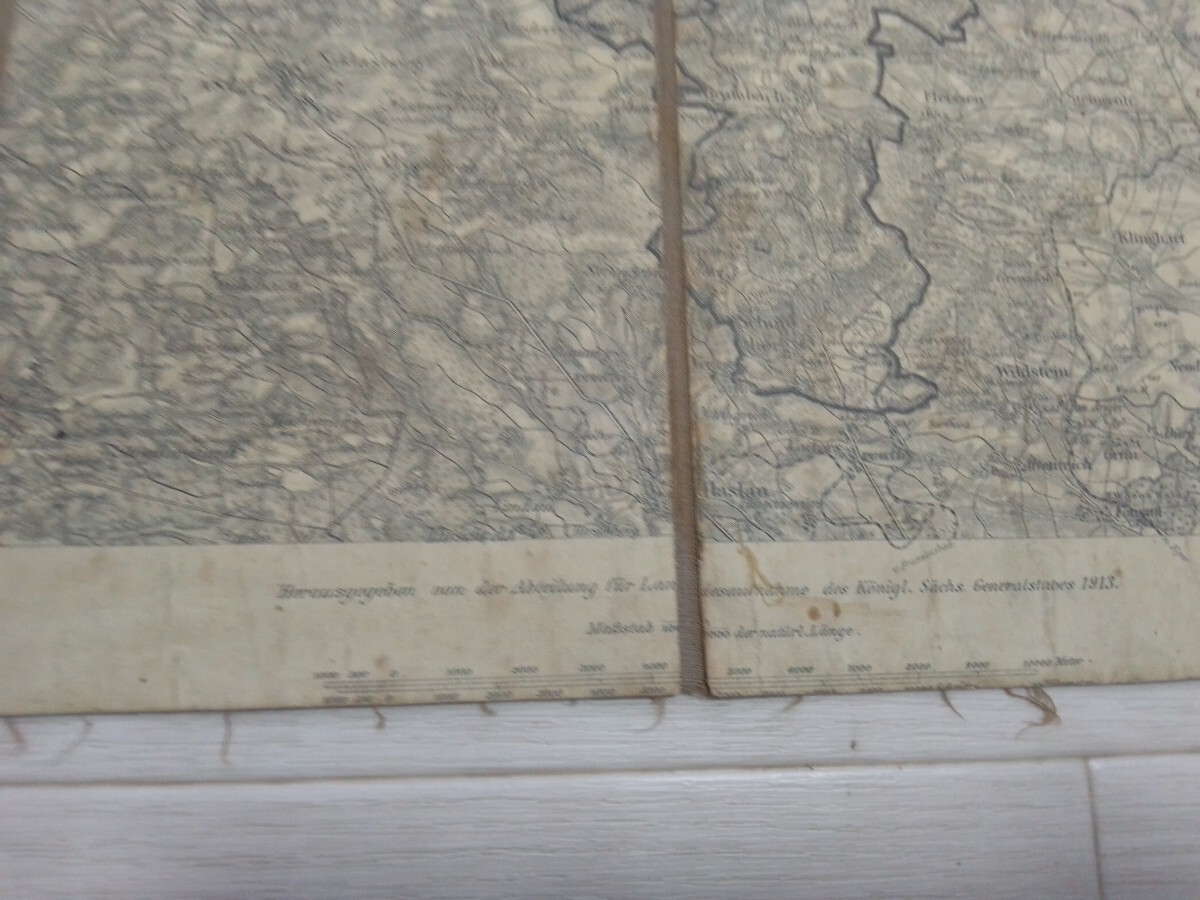 【ビンテージ】★古い地図★ドイツ軍 1913年 第 19 軍団 (第 2 カンザス州軍団) の秋季演習の地図★レトロ★アンティーク②_画像5