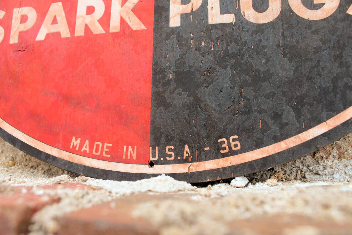 ⑮チャンピオン木製看板ビンテージティンサインオイルメーカーアメリカン雑貨アンティークコレクションUSAガレージブリキ看板インテリア_画像6