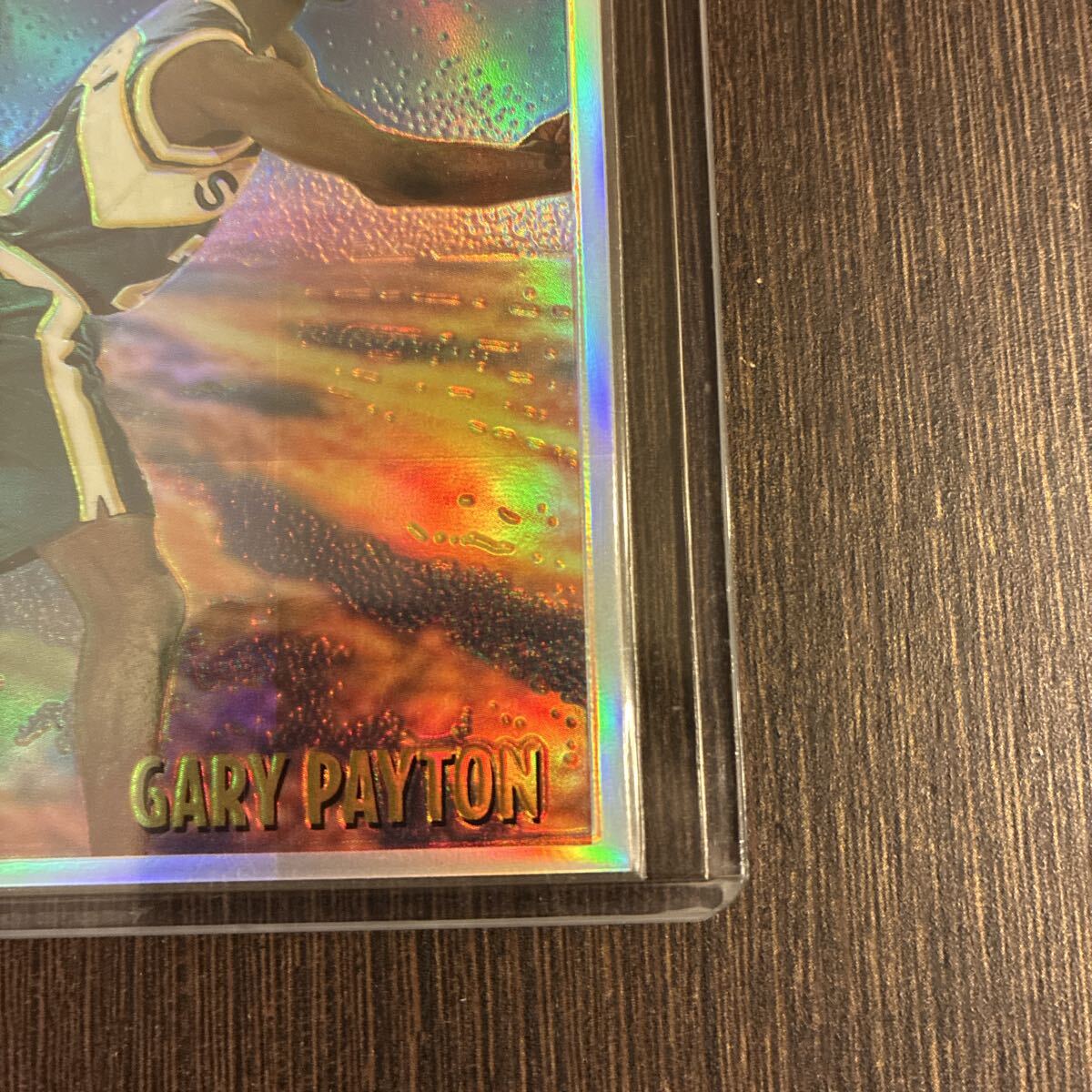 95-96 Topps Mystery Finest Gary Payton Refractor!! コンディショングッド!! 激レアインサート!!_画像4