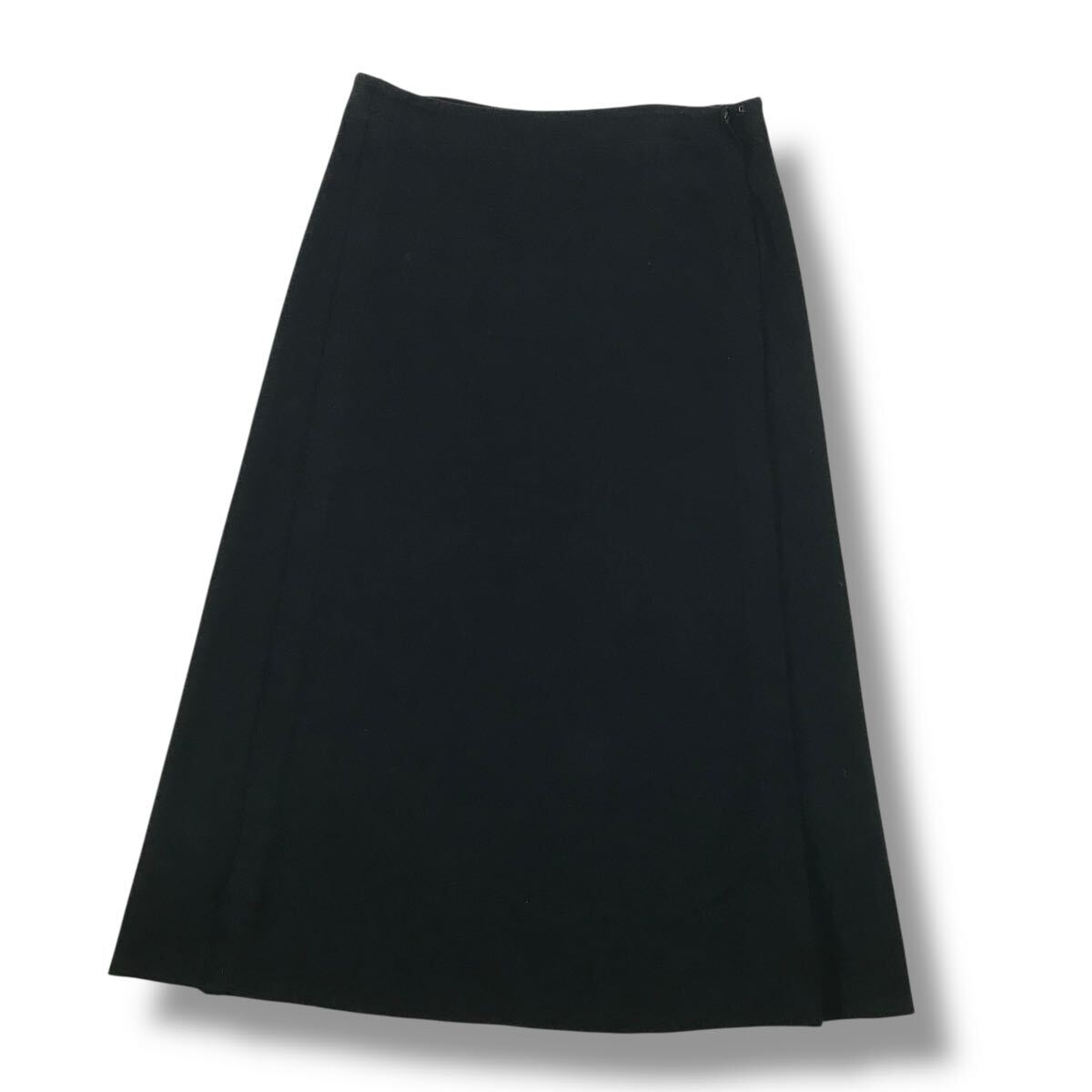 e115 ISSEY MIYAKE FETE イッセイミヤケフェット タイト ロングスカート 黒 ブラック コットン100% 02 日本製 レディース ボトム_画像3