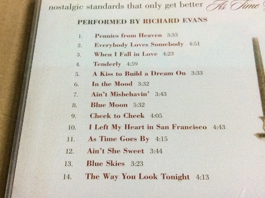 CD Richard Evans / As Time Goes By 輸入盤 リチャード・エヴァンス ピアノ 24bit リマスター JAZZ_画像5