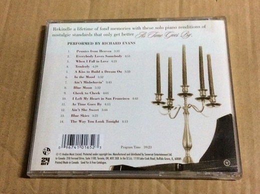 CD Richard Evans / As Time Goes By 輸入盤 リチャード・エヴァンス ピアノ 24bit リマスター JAZZ_画像4