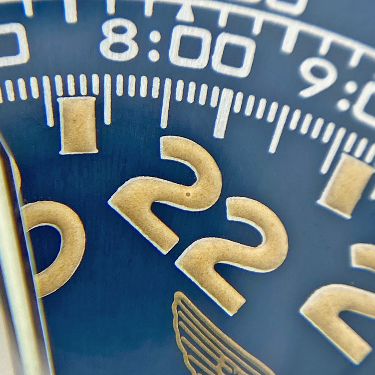 【OH済】ブライトリング BREITLING ナビタイマー コスモノート A12022.1 腕時計 SS レザー 自動巻き ブルー メンズ 【中古】_画像9